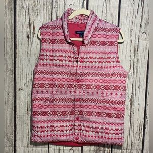 Land’s End Women’s Pink Down Puffer Vest Size Large
